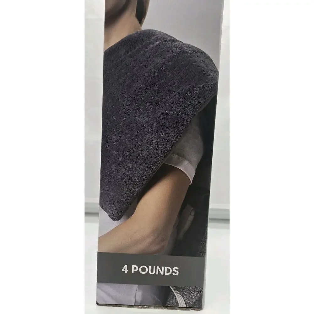 NEW! Sharper Image Calming Heat Massaging Weighted Electric Heating Pad 12x24